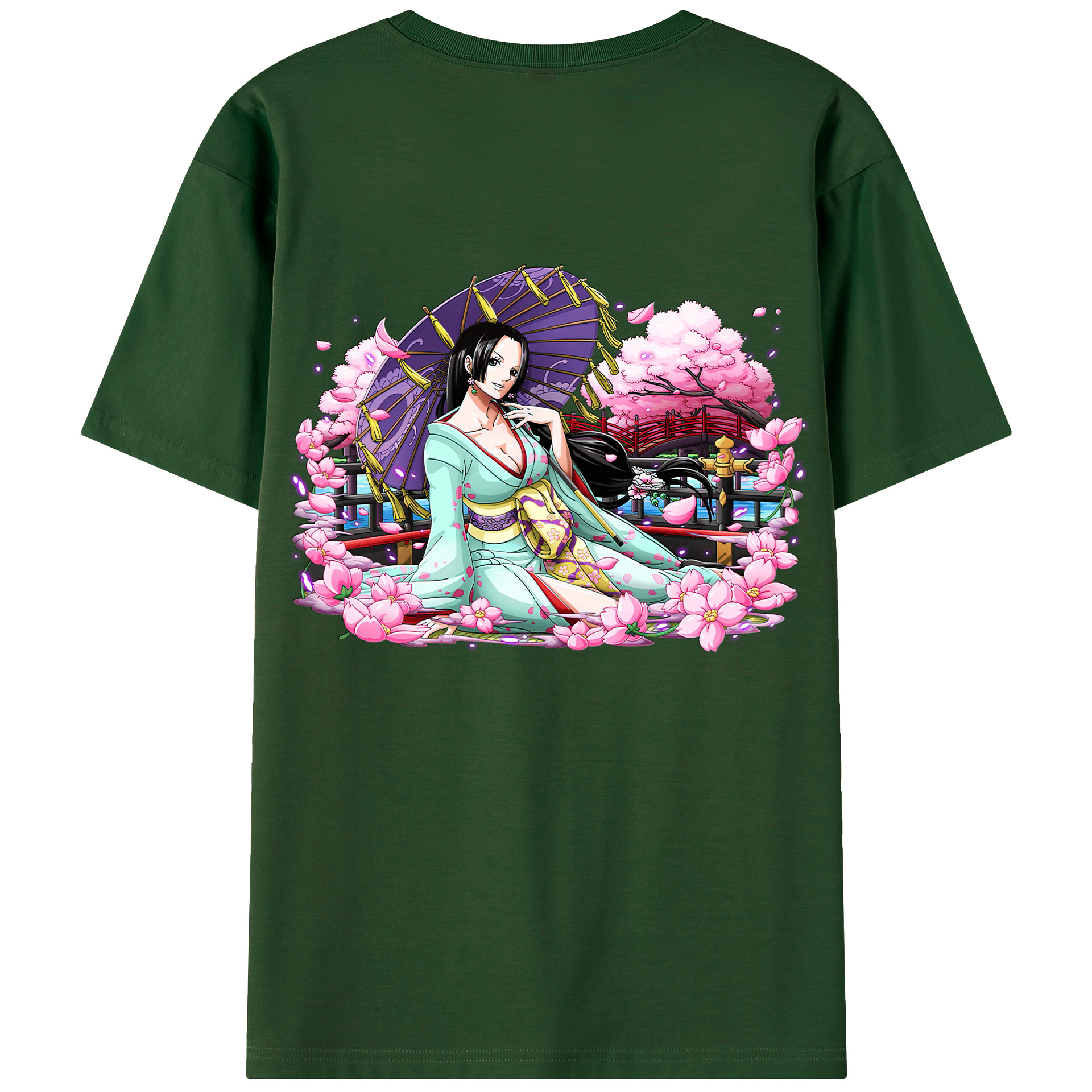 ワンピース ボア・ハンコック ONE PIECE Boa·Hancock 綿100％半袖Tシャツ（背面プリント）
